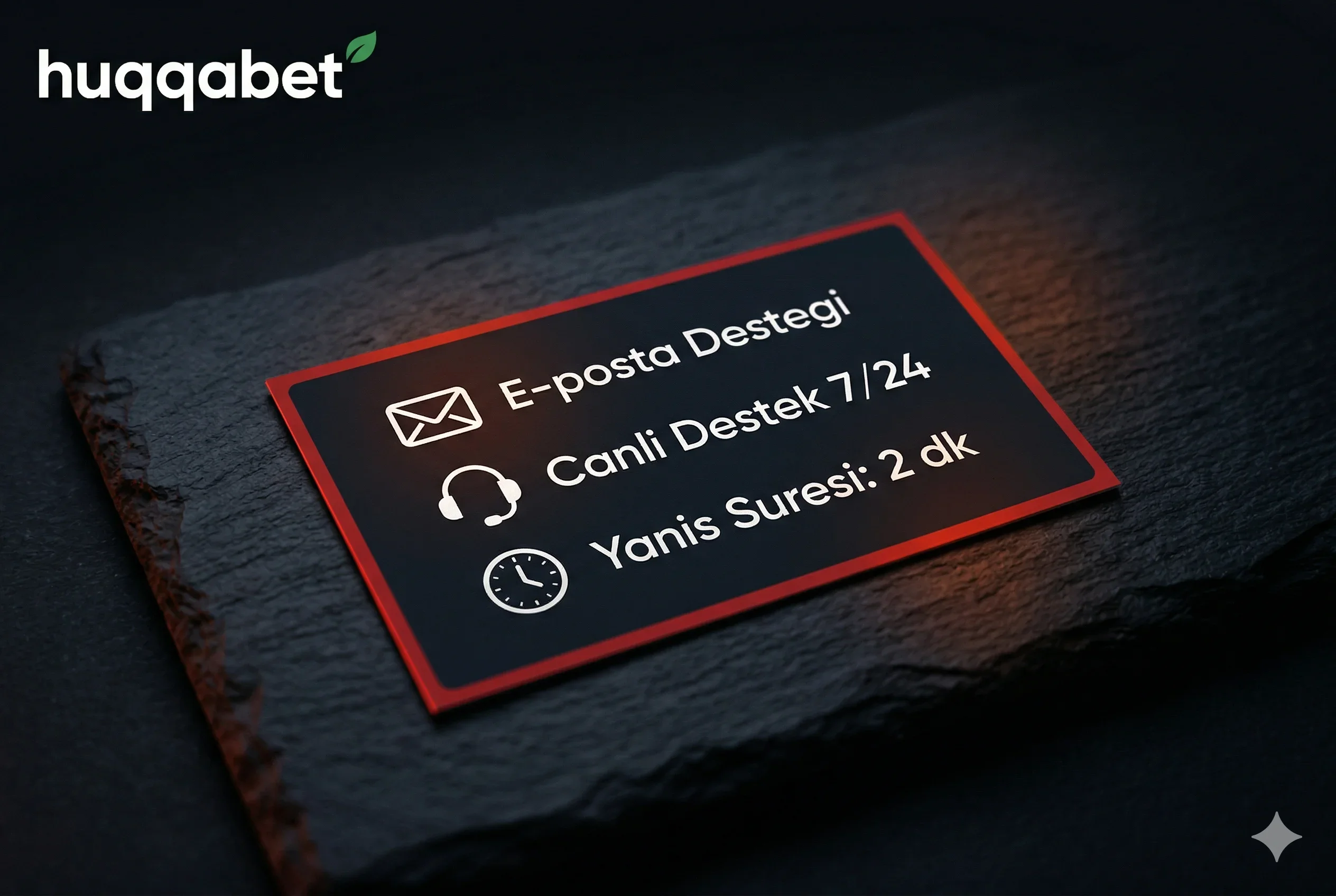 Huqqabet destek canlı sohbet iletişim seçenekleri ekran görüntüsü