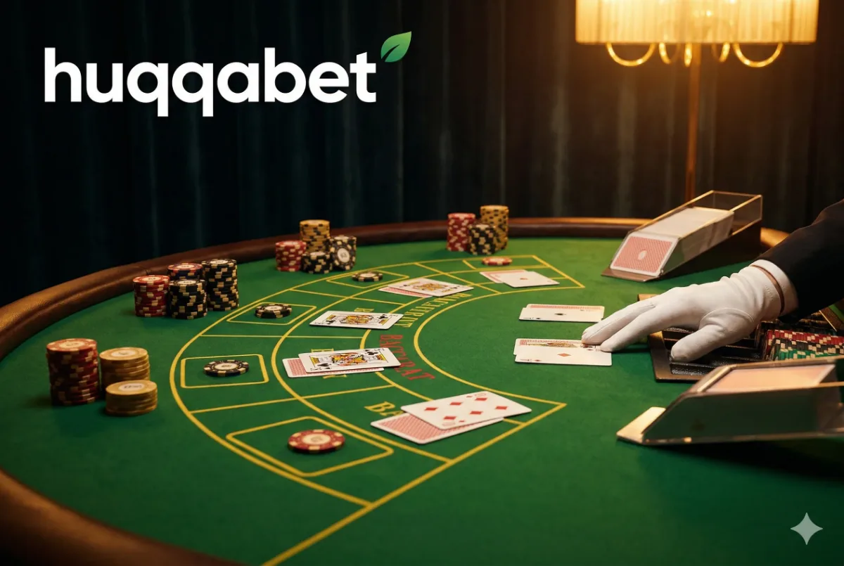 Huqqabet canlı casino masa oyunları krupiye ekran görüntüsü
